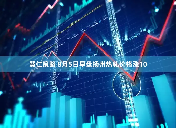 慧仁策略 8月5日早盘扬州热轧价格涨10