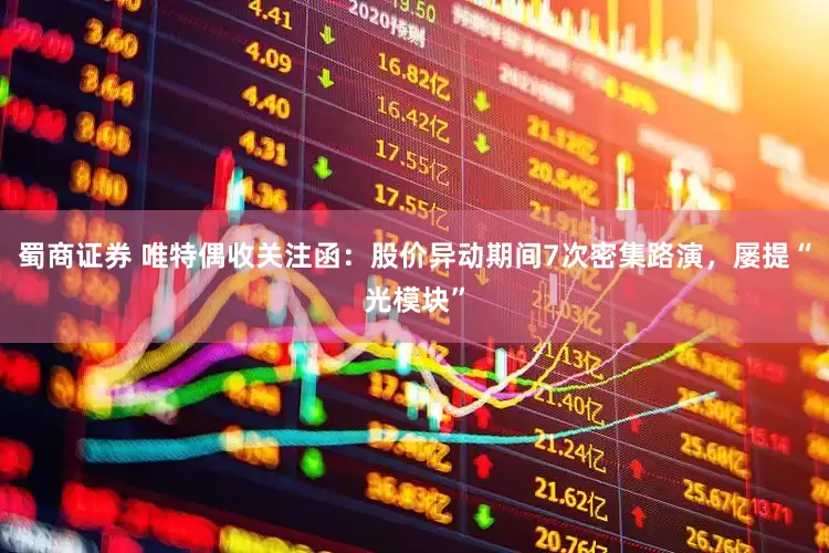 蜀商证券 唯特偶收关注函：股价异动期间7次密集路演，屡提“光模块”